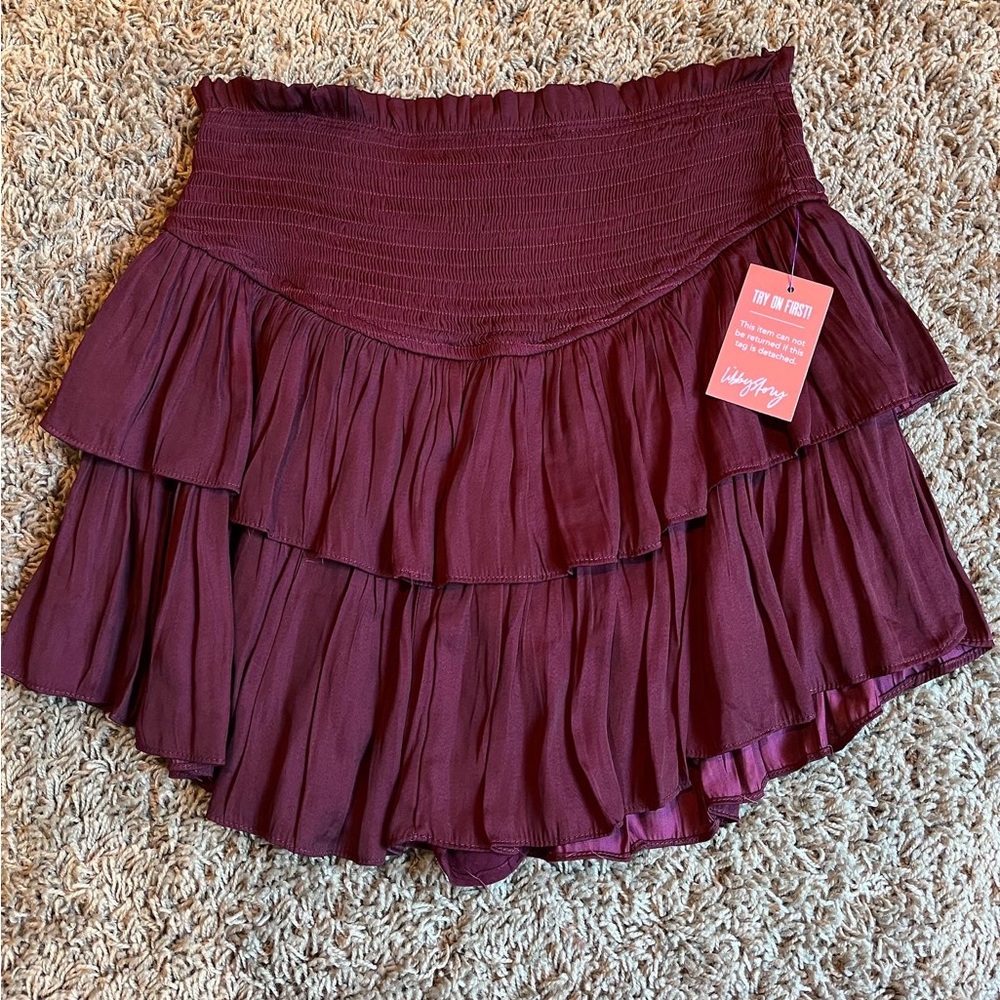 Small Maroon Mustard Seed Skirt
